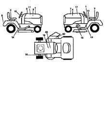 Decals parts for Craftsman Front-Engine Lawn Tractor 917258570 from AppliancePartsPros.com