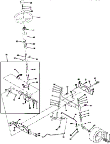 Steering Assembly parts for Craftsman Front-Engine Lawn Tractor 917258572 from AppliancePartsPros.com