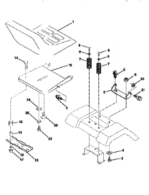 Seat Assembly parts for Craftsman Front-Engine Lawn Tractor 917258573 from AppliancePartsPros.com