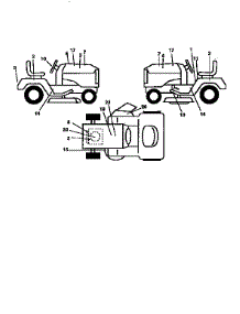 Decals parts for Craftsman Front-Engine Lawn Tractor 917258573 from AppliancePartsPros.com