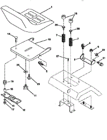 Seat Assembly parts for Craftsman Front-Engine Lawn Tractor 917258580 from AppliancePartsPros.com