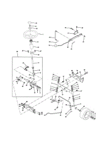 Steering Assembly parts for Craftsman Front-Engine Lawn Tractor 917258581 from AppliancePartsPros.com