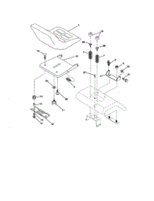 Seat Assembly parts for Craftsman Front-Engine Lawn Tractor 917258581 from AppliancePartsPros.com
