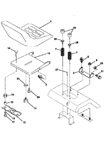 Seat Assembly parts for Craftsman Front-Engine Lawn Tractor 917258592 from AppliancePartsPros.com