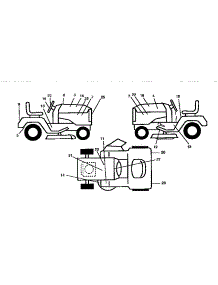 Decals parts for Craftsman Front-Engine Lawn Tractor 917258592 from AppliancePartsPros.com
