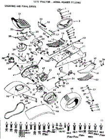 Steering And Final Drive parts for Craftsman Front-Engine Lawn Tractor 91725860 from AppliancePartsPros.com