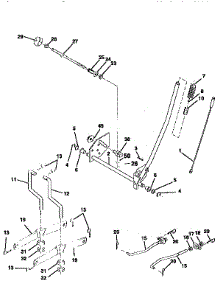 Mower Lift parts for Craftsman Front-Engine Lawn Tractor 917258660 from AppliancePartsPros.com