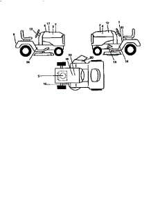 Decals parts for Craftsman Front-Engine Lawn Tractor 917258660 from AppliancePartsPros.com