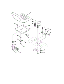 Seat parts for Craftsman Front-Engine Lawn Tractor 917258661 from AppliancePartsPros.com