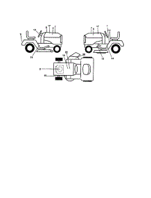 Decals parts for Craftsman Front-Engine Lawn Tractor 917258661 from AppliancePartsPros.com