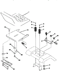 Seat Assembly parts for Craftsman Front-Engine Lawn Tractor 917258662 from AppliancePartsPros.com