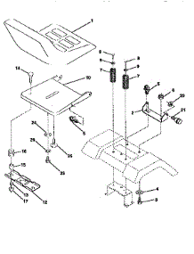 Seat Assembly parts for Craftsman Front-Engine Lawn Tractor 917258670 from AppliancePartsPros.com