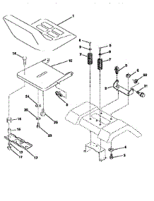 Seat Assembly parts for Craftsman Front-Engine Lawn Tractor 917258671 from AppliancePartsPros.com