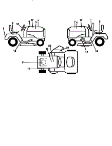 Decals parts for Craftsman Front-Engine Lawn Tractor 917258673 from AppliancePartsPros.com