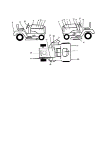 Decals parts for Craftsman Front-Engine Lawn Tractor 917258681 from AppliancePartsPros.com