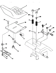 Seat Assembly parts for Craftsman Front-Engine Lawn Tractor 917258682 from AppliancePartsPros.com