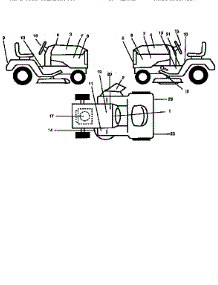 Decals parts for Craftsman Front-Engine Lawn Tractor 917258683 from AppliancePartsPros.com