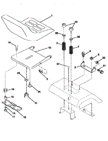 Seat Assembly parts for Craftsman Front-Engine Lawn Tractor 917258684 from AppliancePartsPros.com