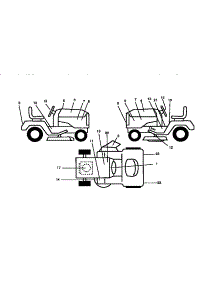 Decals parts for Craftsman Front-Engine Lawn Tractor 917258684 from AppliancePartsPros.com