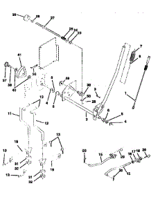 Mower Lift parts for Craftsman Front-Engine Lawn Tractor 917258684 from AppliancePartsPros.com
