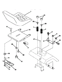 Seat Assembly parts for Craftsman Front-Engine Lawn Tractor 917258685 from AppliancePartsPros.com