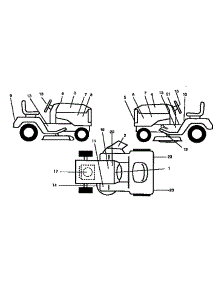 Decals parts for Craftsman Front-Engine Lawn Tractor 917258685 from AppliancePartsPros.com