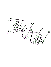Wheels And Tires parts for Craftsman Front-Engine Lawn Tractor 917258685 from AppliancePartsPros.com