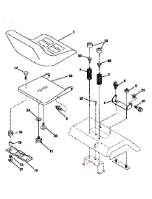 Seat Assembly parts for Craftsman Front-Engine Lawn Tractor 917258690 from AppliancePartsPros.com