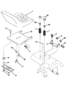 Seat Assembly parts for Craftsman Front-Engine Lawn Tractor 917258692 from AppliancePartsPros.com