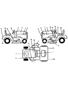 Decals parts for Craftsman Front-Engine Lawn Tractor 917258692 from AppliancePartsPros.com
