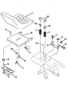 Seat Assembly parts for Craftsman Front-Engine Lawn Tractor 917258693 from AppliancePartsPros.com