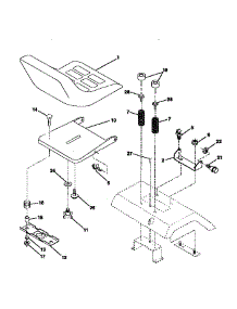 Seat Assembly parts for Craftsman Front-Engine Lawn Tractor 917258694 from AppliancePartsPros.com