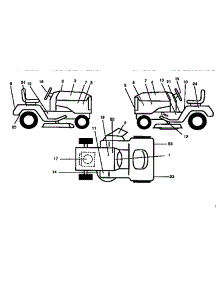 Decals parts for Craftsman Front-Engine Lawn Tractor 917258694 from AppliancePartsPros.com