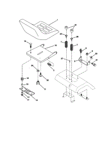 Seat Assembly parts for Craftsman Front-Engine Lawn Tractor 917258695 from AppliancePartsPros.com