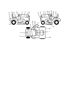 Decals parts for Craftsman Front-Engine Lawn Tractor 917258695 from AppliancePartsPros.com