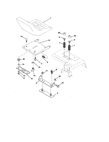 Seat Assembly parts for Craftsman Front-Engine Lawn Tractor 917258780 from AppliancePartsPros.com