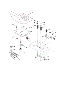 Seat Assembly parts for Craftsman Front-Engine Lawn Tractor 917258790 from AppliancePartsPros.com