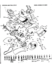 16 Garden Tractor / Steering And Final Drive Asm parts for Craftsman Front-Engine Lawn Tractor 91725883 from AppliancePartsPros.com