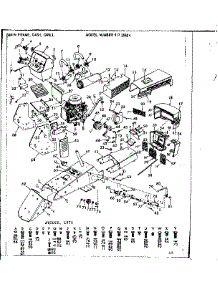 Main Frame, Dash, Grill parts for Craftsman Front-Engine Lawn Tractor 91725884 from AppliancePartsPros.com