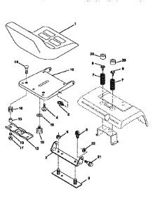 Seat Assembly parts for Craftsman Front-Engine Lawn Tractor 917258860 from AppliancePartsPros.com