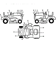 Decals parts for Craftsman Front-Engine Lawn Tractor 917258860 from AppliancePartsPros.com