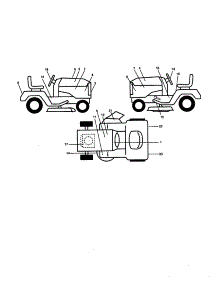 Decals parts for Craftsman Front-Engine Lawn Tractor 917258863 from AppliancePartsPros.com