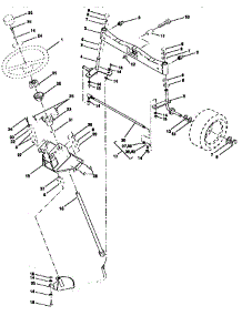 Steering Assembly parts for Craftsman Front-Engine Lawn Tractor 917258870 from AppliancePartsPros.com