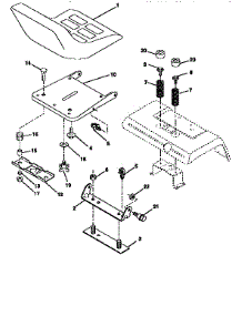 Seat Assembly parts for Craftsman Front-Engine Lawn Tractor 917258870 from AppliancePartsPros.com
