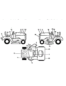 Decals parts for Craftsman Front-Engine Lawn Tractor 917258871 from AppliancePartsPros.com