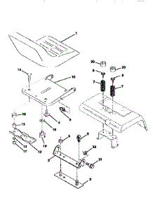 Seat Assembly parts for Craftsman Front-Engine Lawn Tractor 917258872 from AppliancePartsPros.com