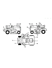 Decals parts for Craftsman Front-Engine Lawn Tractor 917258872 from AppliancePartsPros.com