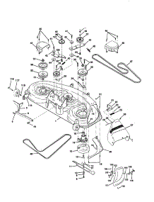 Mower Deck parts for Craftsman Front-Engine Lawn Tractor 917258873 from AppliancePartsPros.com