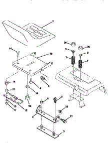 Seat Assembly parts for Craftsman Front-Engine Lawn Tractor 917258880 from AppliancePartsPros.com