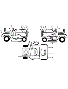 Decals parts for Craftsman Front-Engine Lawn Tractor 917258881 from AppliancePartsPros.com